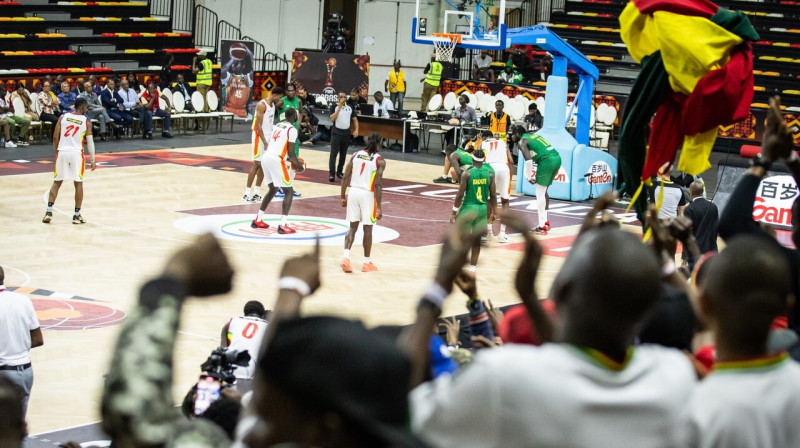 Mirklis no Gvinejas un Mali valstsvienību spēles Āfrikas meistarsacīkstēs. Foto: FIBA