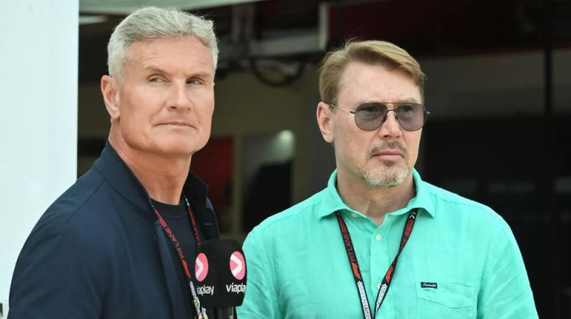 Deivids Kulthards un Mika Hakinens. Foto: Motorsport.com