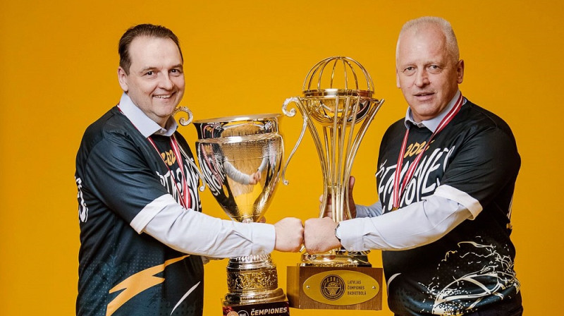 TTT treneri Mārtiņš Zībarts un Aigars Nerips 2025. gada 11. aprīlī. Foto: Renārs Koris