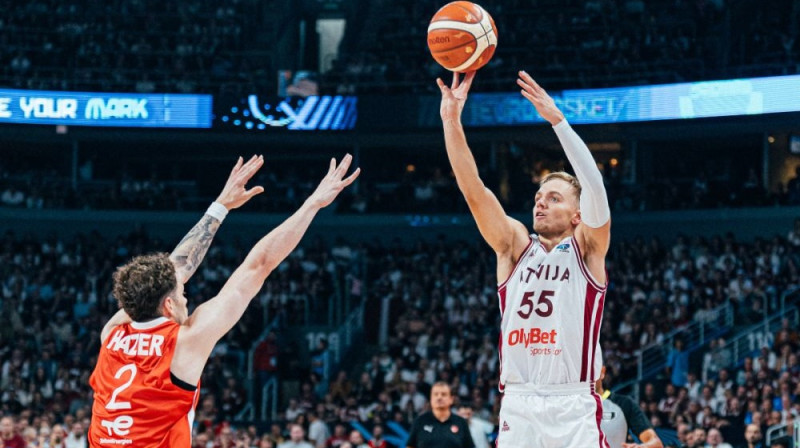 Arturs Žagars metienā Foto: Mikus Kļaviņš/LBS