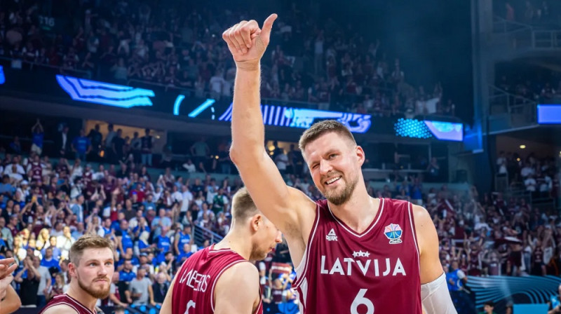 Kristaps Porziņģis 2025. gada 29. augustā. Foto: FIBA