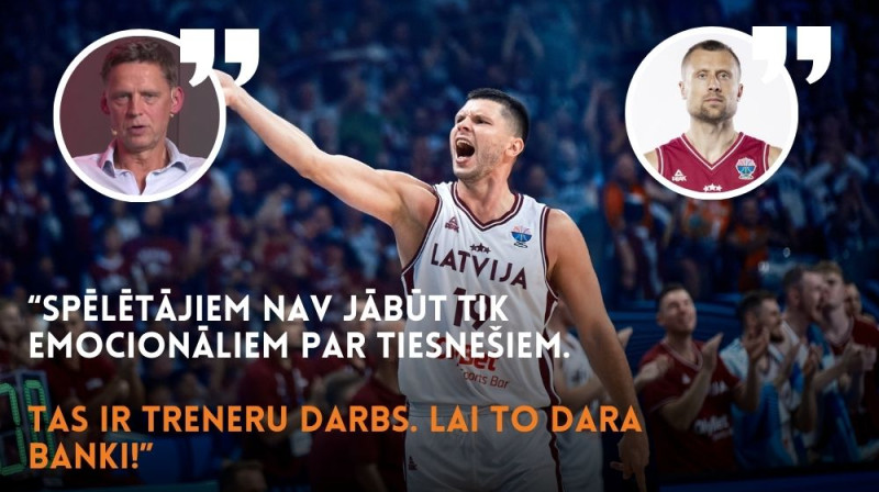 Rihards Lomažs spēlē pret Serbiju. Foto: FIBA