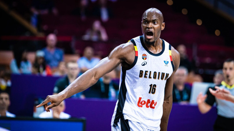 Beļģijas valstsvienības basketbolists Kevins Tumba Eiropas meistarsacīkšu finālturnīros debitēja 2015. gadā Rīgā. Šķiet, Rīgā neizdosies atgriezties. Foto: FIBA