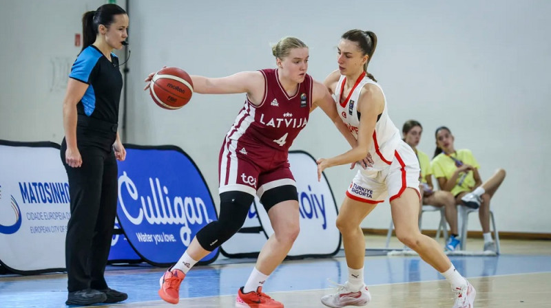 Estere Petrus 2025. gada augustā Porto. Foto: FIBA