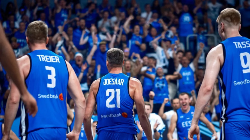 Igaunijas spēles Rīgā vidēji apmeklēja 7 297 skatītāji. Foto: FIBA