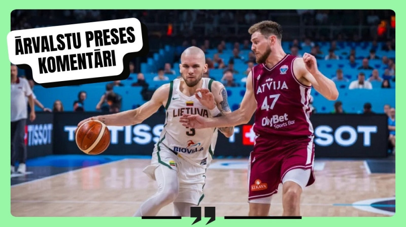 Arns Veļička un Artūrs Kurucs 2025. gada 6. septembrī. Foto: FIBA