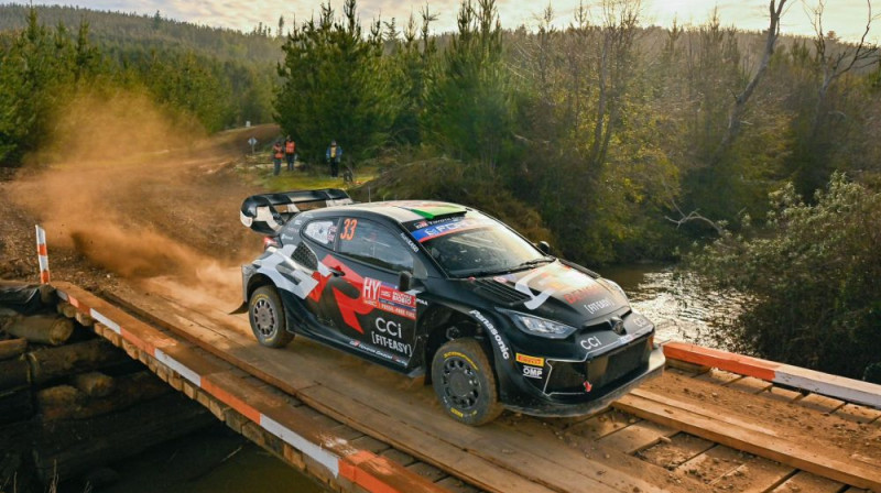WRC līderis Elfins Evanss. Foto: Toyota Gazoo Racing WRT