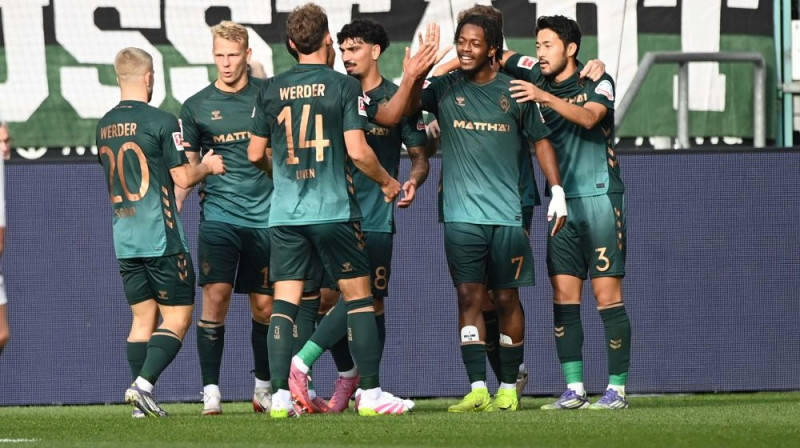 Brēmenes "Werder" futbolisti Foto: DA/Scanpix