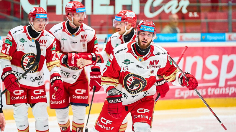Patriks Zabusovs pēc vārtu guvuma Prešovas komandas labā. Foto: Peter Ilenčík/FlashPhoto.sk