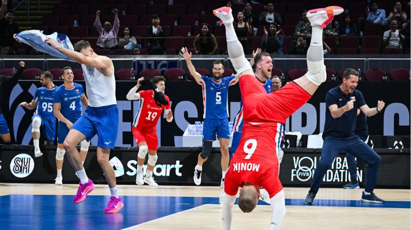 Čehi volejbola laukumā. Foto: VolleyballWorld.com