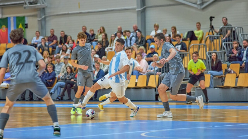 Mirklis no "Riga" un "Beitar" komandu cīņas. Foto: Riga Futsal Club