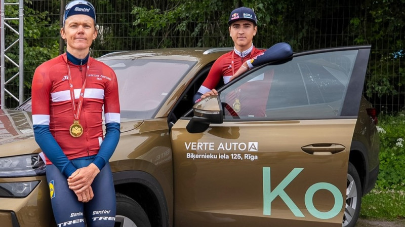 Toms Skujiņš un Georgs Tjumins. Foto: LRF.