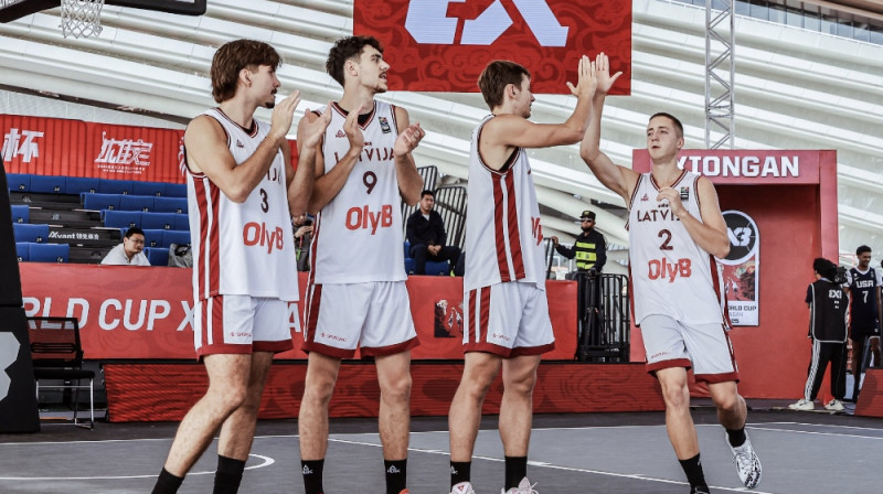 Latvijas U23 3x3 basketbola izlase. Foto: FIBA