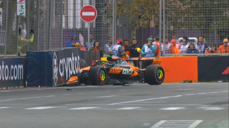Oskara Piastri avārija. Foto: f1.com
