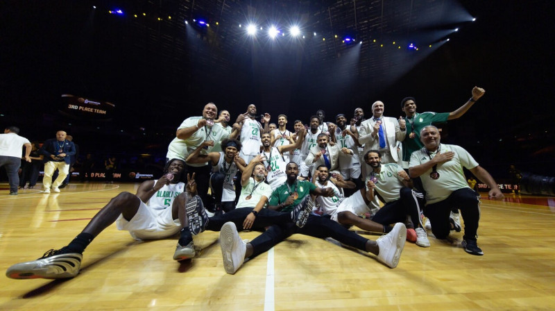 Tripoles "Al Ahli" komanda pēc bronzas godalgu izcīnīšanas FIBA Starpkontinentālajā kausā Singapūrā. Foto: FIBA