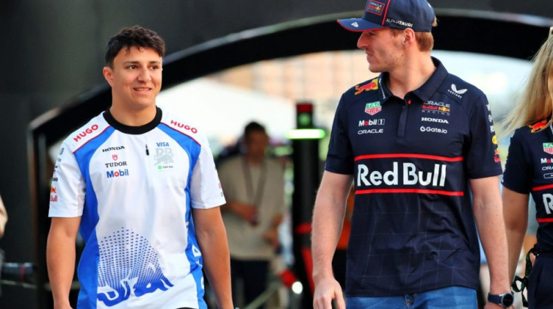 Īzaks Hadžārs un Makss Verstapens. Foto: Motorsport.com