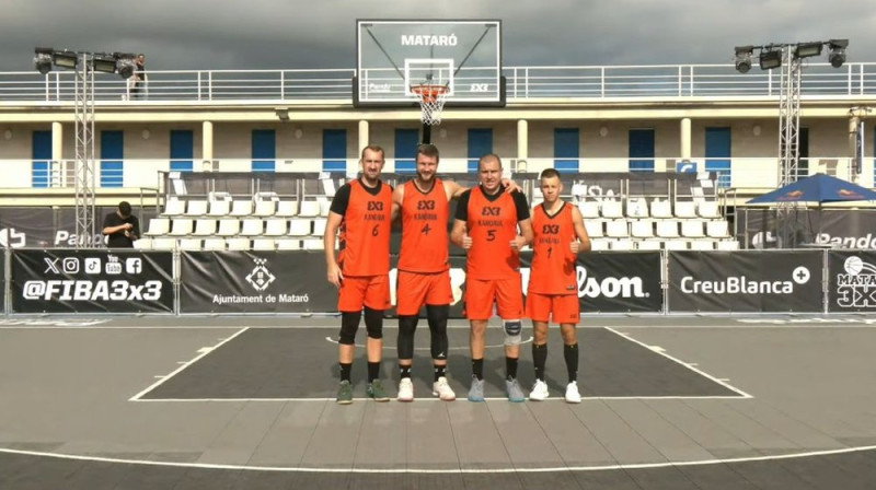 "Kandava"/"Turība" 3x3 basketbolisti Foto: Ekrānuzņēmums