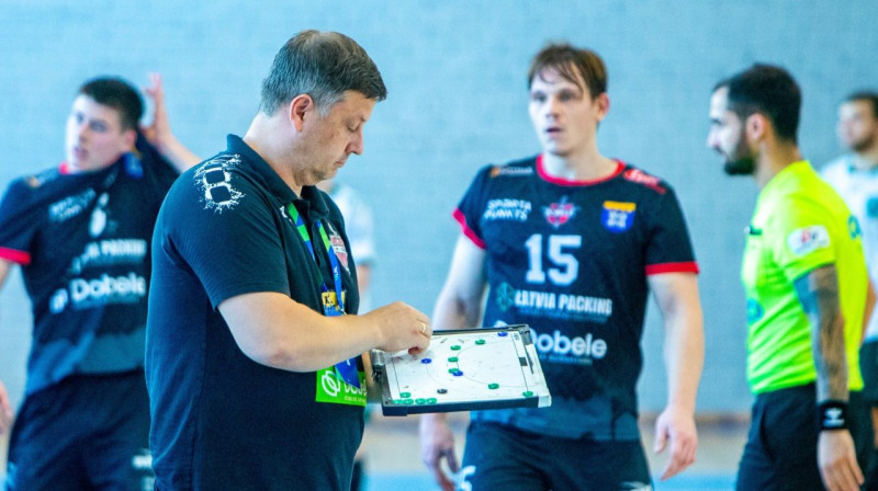 "ZRHK Tenax Dobele" treneris Sandris Veršakovs. Foto: "Granitas-Karys"