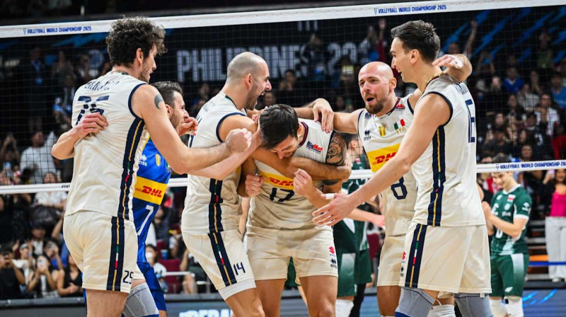 Itālijas valstsvienības volejbolisti. Foto: VolleyballWorld.com