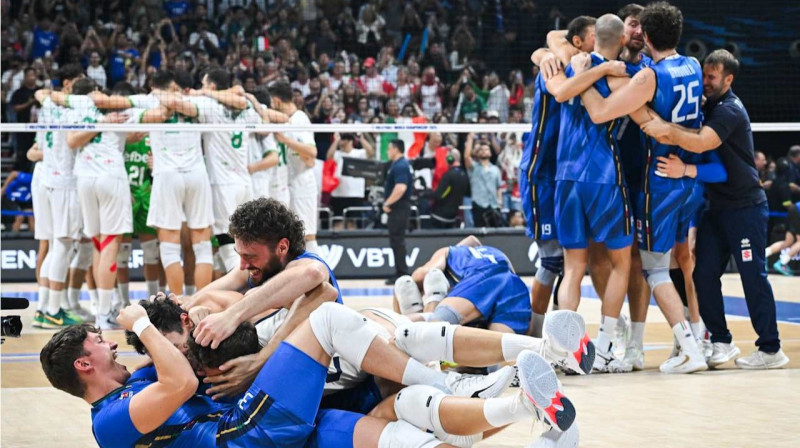 Itāļu triumfs 2025. gada pasaules meistarsacīkstēs volejbolā. Foto: VolleyballWorld.com