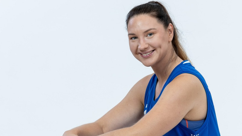 Paula Strautmane 2025. gada 29. septembrī. Foto: Maccabi Ramat Gan