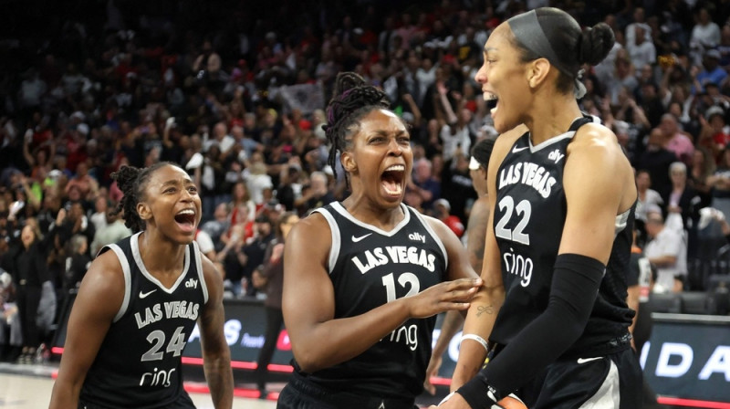 Lasvegasas "Aces" basketbolistes. Foto: AP/Scanpix