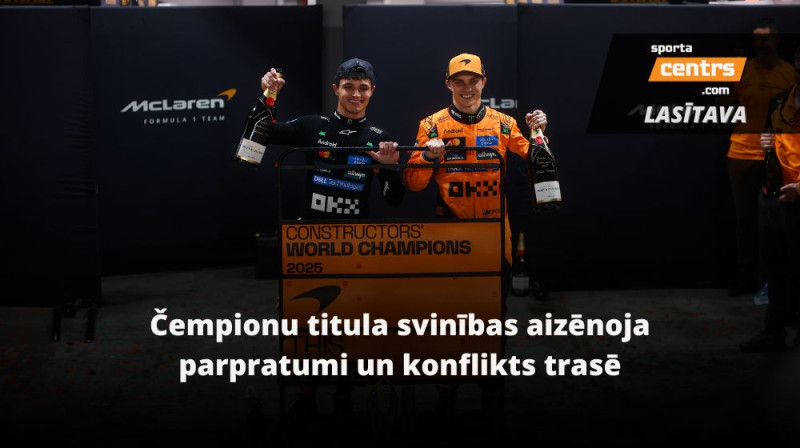 Lando Noriss un Oskars Piastri Foto: ZP/Scanpix/Sportacentrs.com kolāža