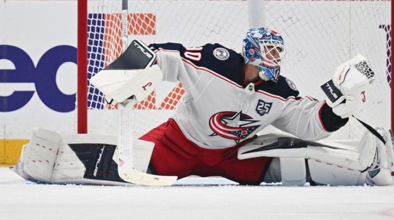Elvis Merzļikins. Foto: AFP/Scanpix