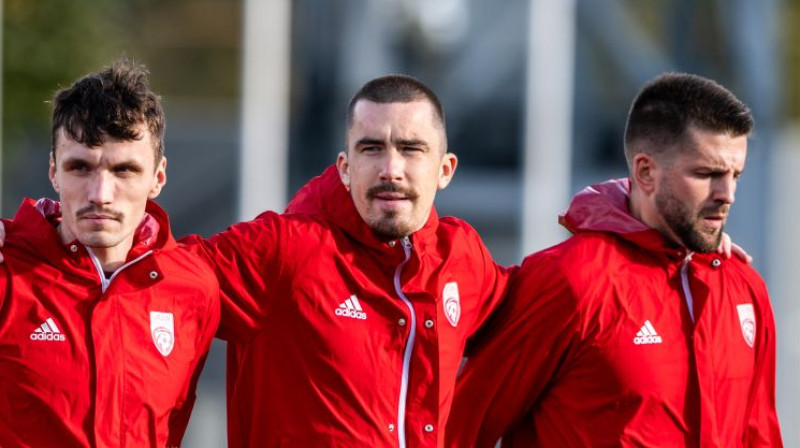 Raivis Jurkovskis, Krišjānis Zviedris, Antonijs Černomordijs. Foto: LFF