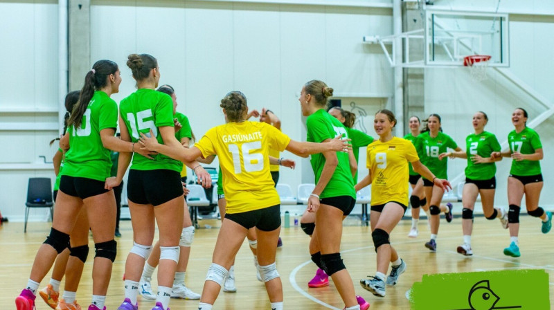 Lietuvas U18 valstsvienības volejbolistes. Foto: Lietuvos Tinklinio Federacija