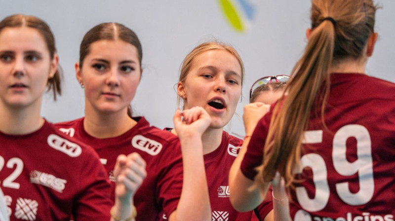 Latvijas izlase Sešu nāciju kausa izcīņas turnīrā Vācijā. Foto: Floorball Deutschland