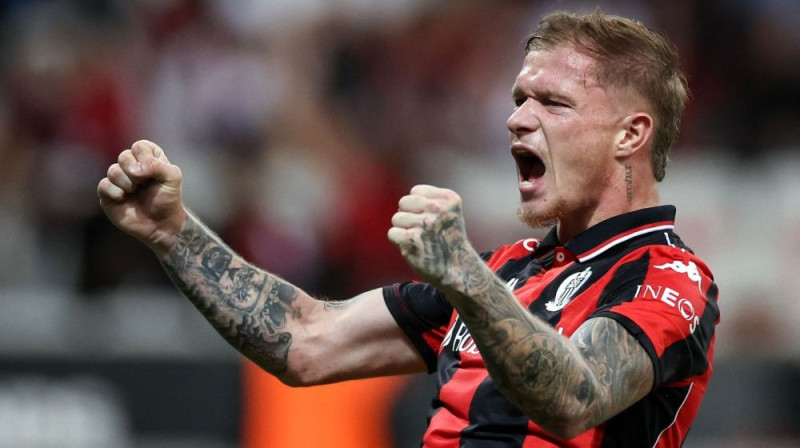 Melvins Bards svin vārtu guvumu Foto: AFP/Scanpix