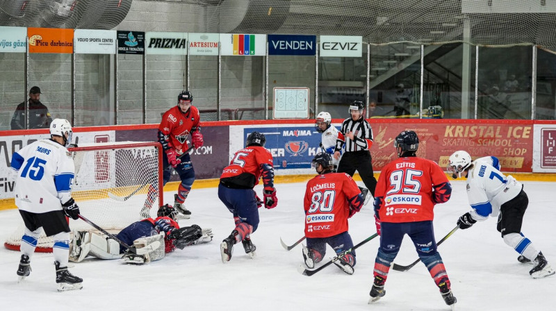 Rīgas "Prizma" pret "Rīgas Hokeja skolu". Foto: Guntis Lazdāns/LHF