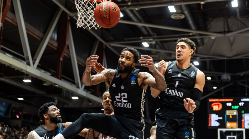 Londonas "Lions" basketbolisti Kemnicā. Foto: Alexander Trienitz/Imago Images/Scanpix