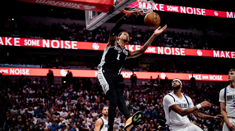 Viktors Vembanjama pret Dalasas ''Mavericks''. foto: https://x.com/spurs