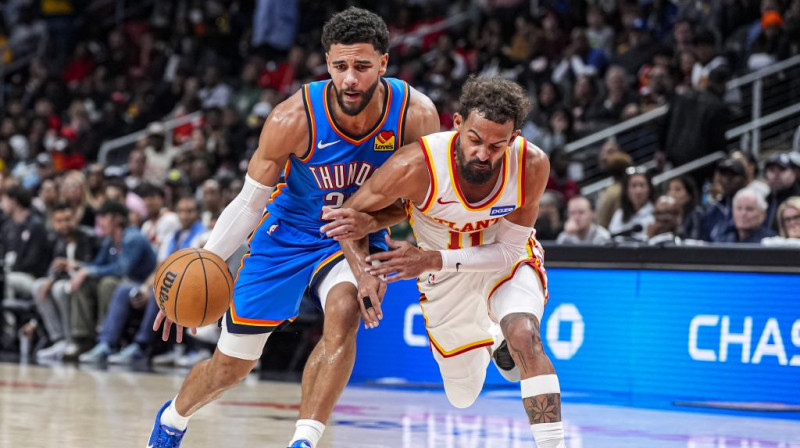 Ajajs Mičels un Trejs Jangs. Foto. Imagn Images. Scanpix