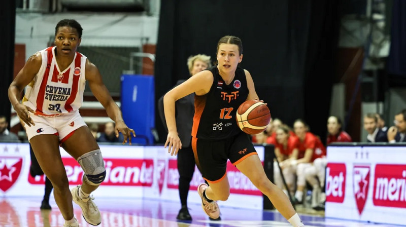 Vanesa Jasa un Dulsija Fankama 2025. gada 30. oktobrī. Foto: EuroCup Women