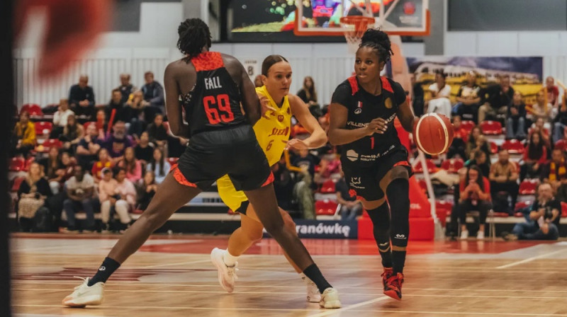 Ketija Vihmane Eiropas kausa spēlē. Foto: EuroCup Women