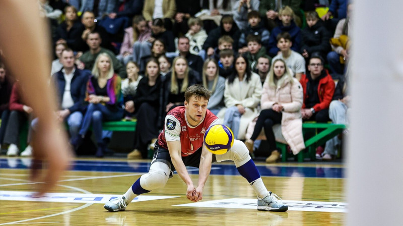 Libero pozīcijas spēlētājs Dāvis Melnis. Foto: SK Jēkabpils Lūši