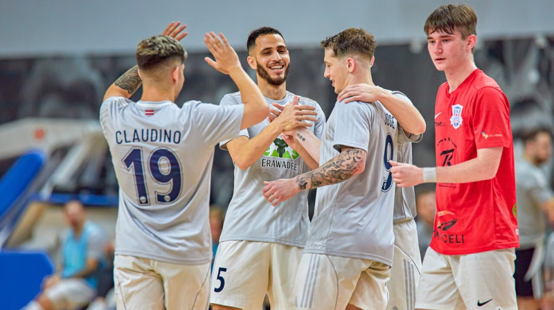 "Riga" telpu futbolisti. Foto: Igors Timofejevs/Riga Futsal Club