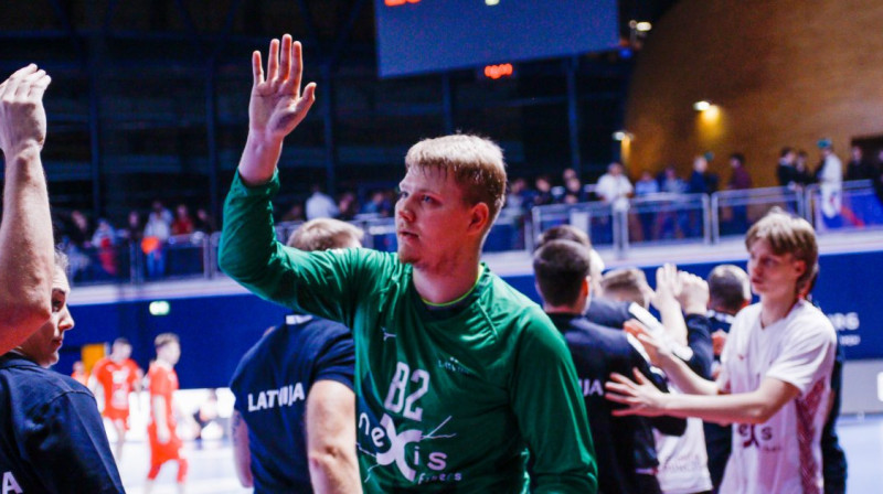 Latvijas izlases vārtsargs Ritvars Putra. Foto: flh.lu 2025