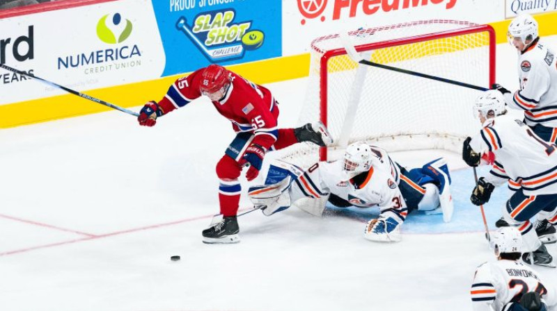 Ivans Kufterins darbībā. Foto: Kamloops Blazers