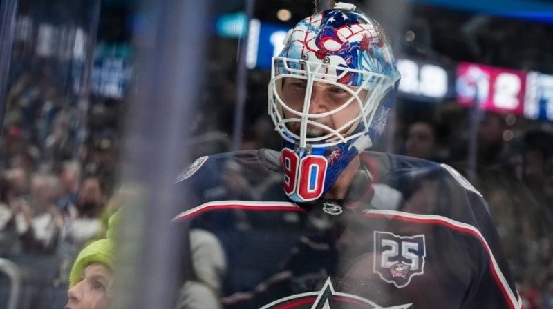 Elvis Merzļikins. Foto: Adam Cairns/Columbus Dispatch