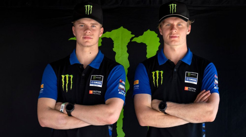 Kārlis un Jānis Reišuļi. Foto: Yamaha Racing