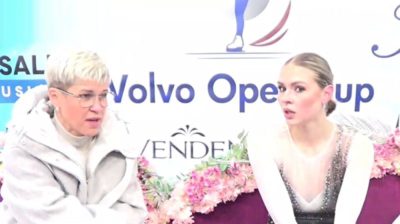 "Kaskads" kluba trenere Jekaterina Platonova un Angelina Kučvaļska. Foto: Kristal Ice