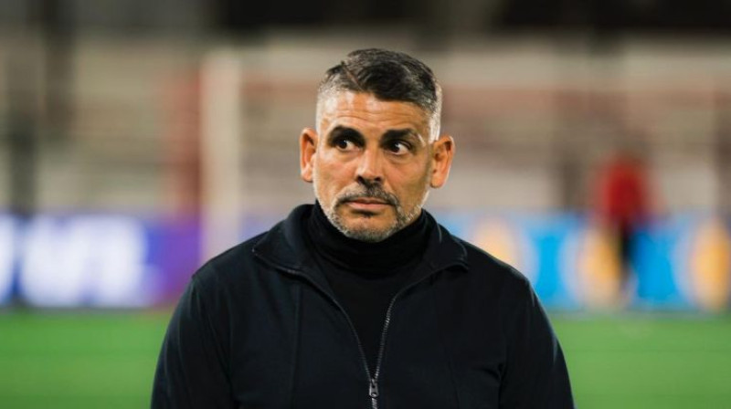 Gibraltāra kluba spāņu galvenais treneris Huanho Besaress. Foto: 
Lincoln Red Imps FC