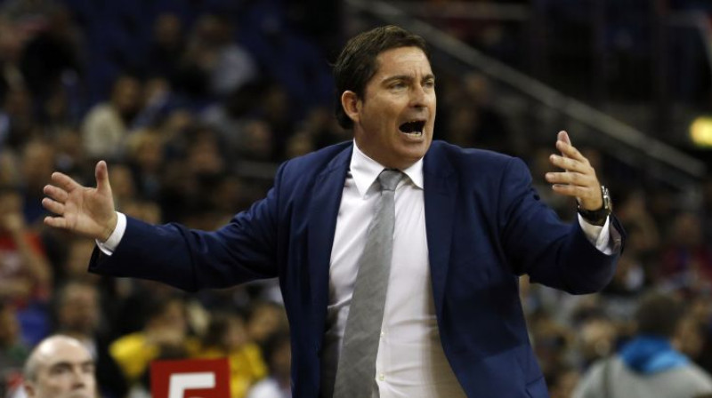 Čavi Paskvāls pie "Barcelona" stūres. Foto: Reuters/Scanpix