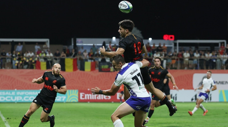 Mirklis no Beļģijas un Namībijas valstsvienību cīņas. Foto: Fédération Belge de Rugby/Belgische Rugby Bond