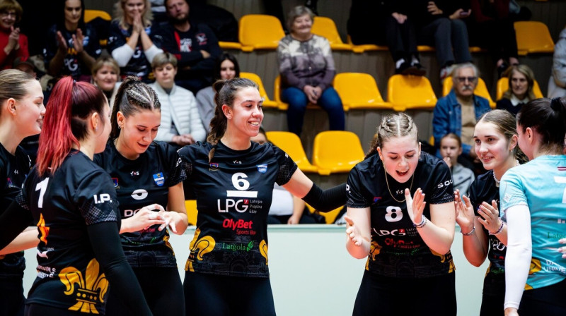 Daugavpils Sporta skolas volejbolistes. Foto: Margarita Vigule/Gorod.lv