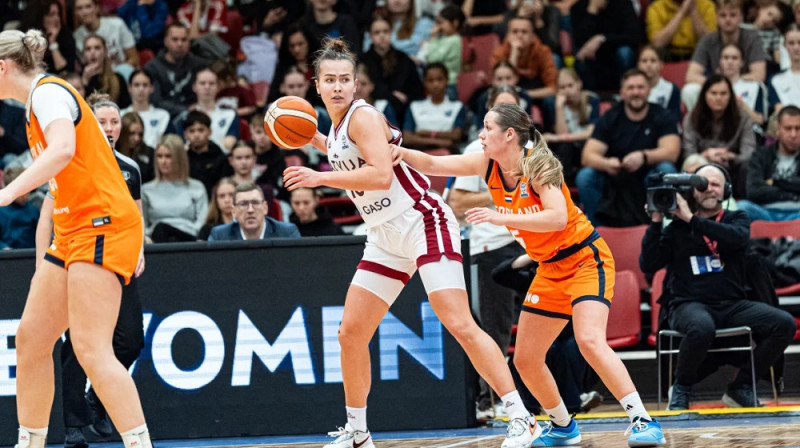 Aleksa Gulbe 2025. gada 15. novembrī. Foto: FIBA